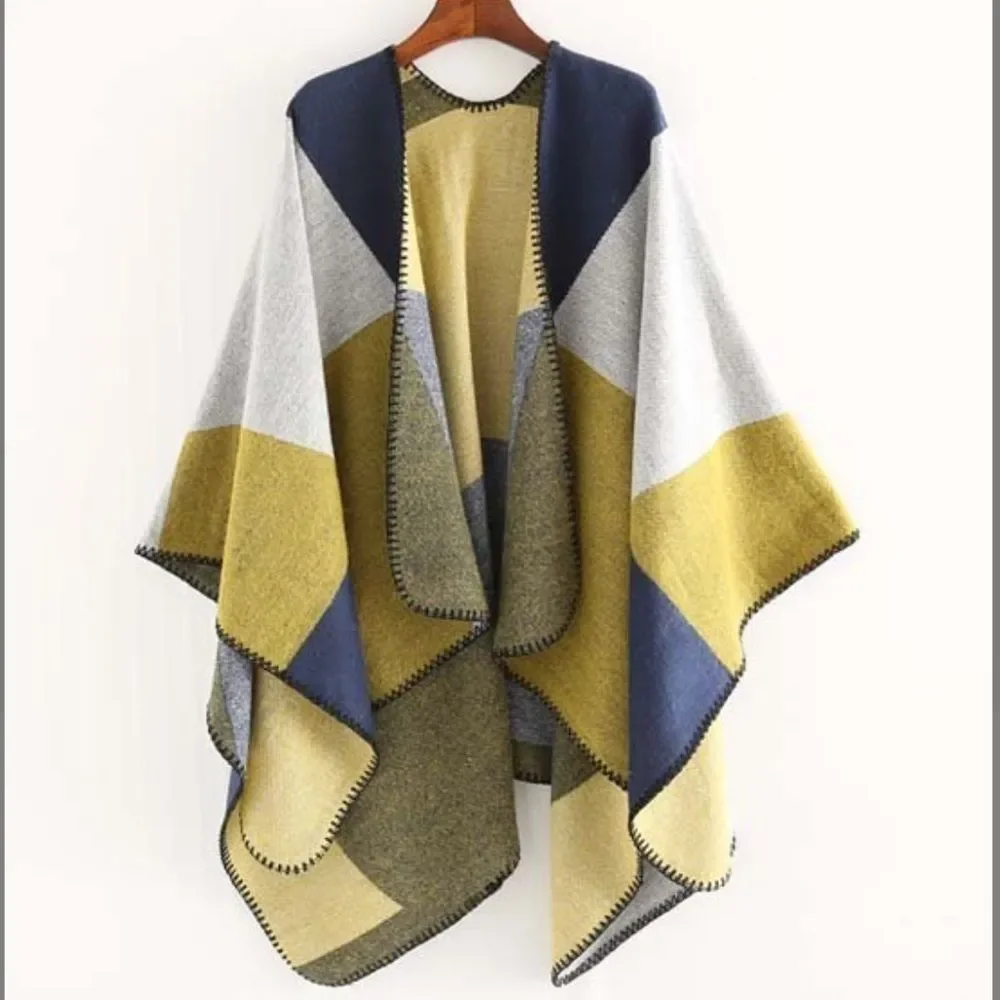 Color Block Ruana - Picture 1 of 2